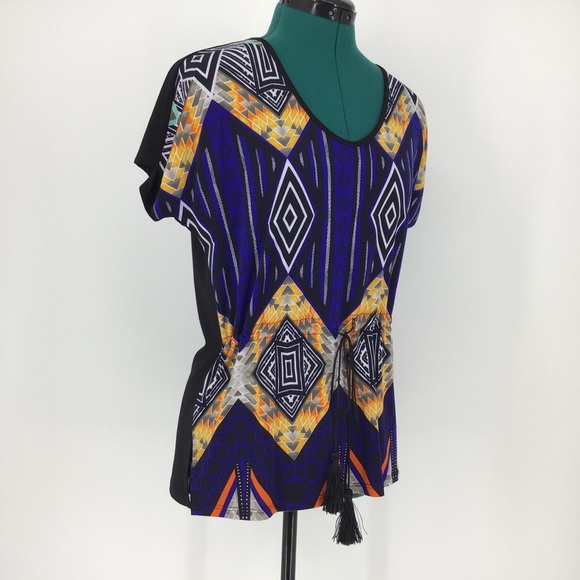 M.I.K.O. Geometric Patterned Top with Rope Belt XS - Picture 9 of 16